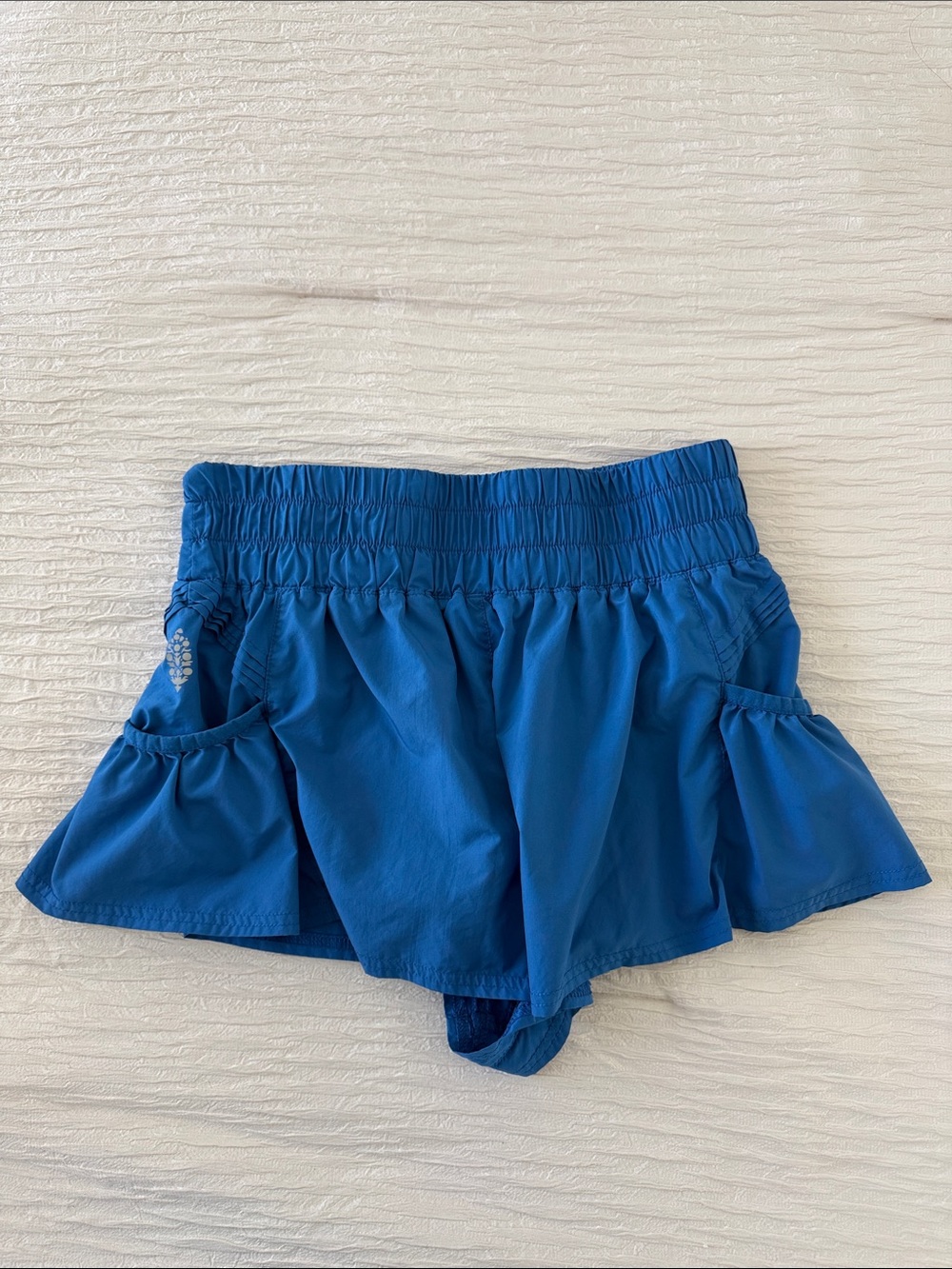 Free People Blue Athletic Ruffle Skort Shorts - Picture 2 of 5